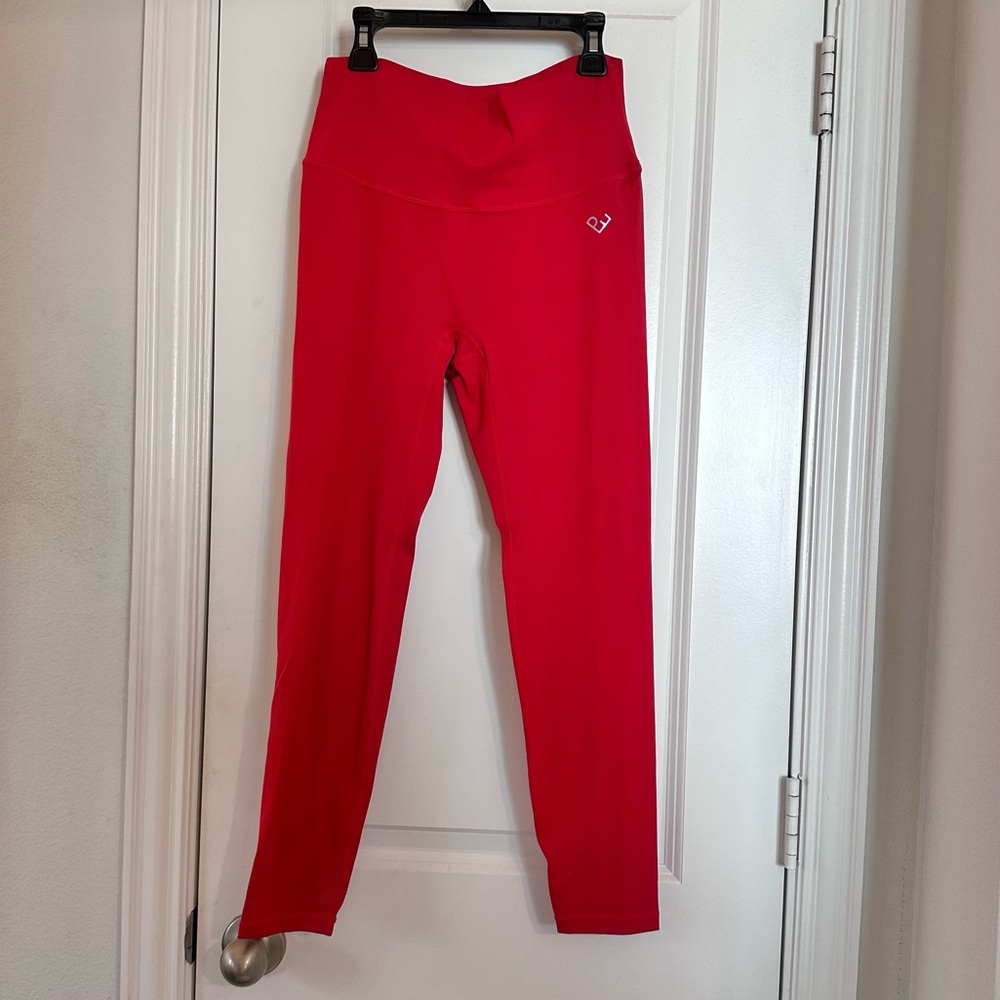 Red High-Waist Active Leggings